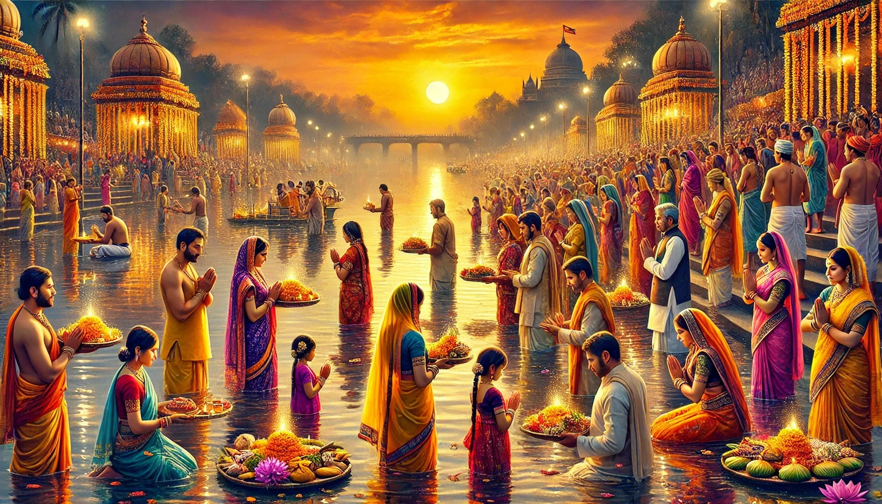 Chhath Puja Celebration in Bihar 2024